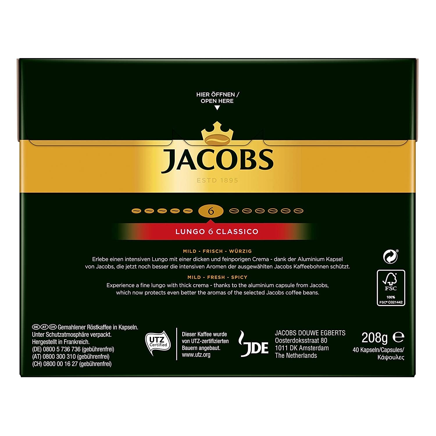 Kaffeekapseln Lungo Classico (nur für kurze Zeit) Megapack XXL & Kaffeekapseln Lungo Decaffeinato- Intensität 6-200 Nespresso kompatible Kapseln, 10er Pack, 10 x 20 Getränke