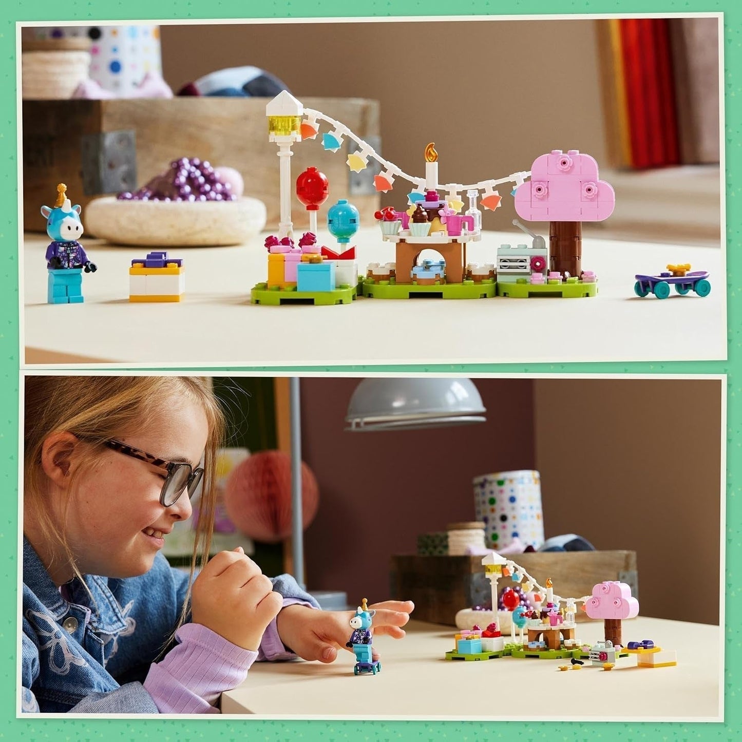 LEGO Animal Crossing Jimmy's Birthday Party, jucărie creativă pentru copii, set de animale cu personajul cal din jocul video, cadou pentru fete și băieți de la 6 ani 77046 Seturi de constructie Besuche den LEGO-Store