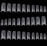 TRIXES 500 bucăți vârfuri pentru unghii cu gel, unghii franțuzești, vârfuri acrilice transparente pentru manichiură DIY, 10 modele diferite