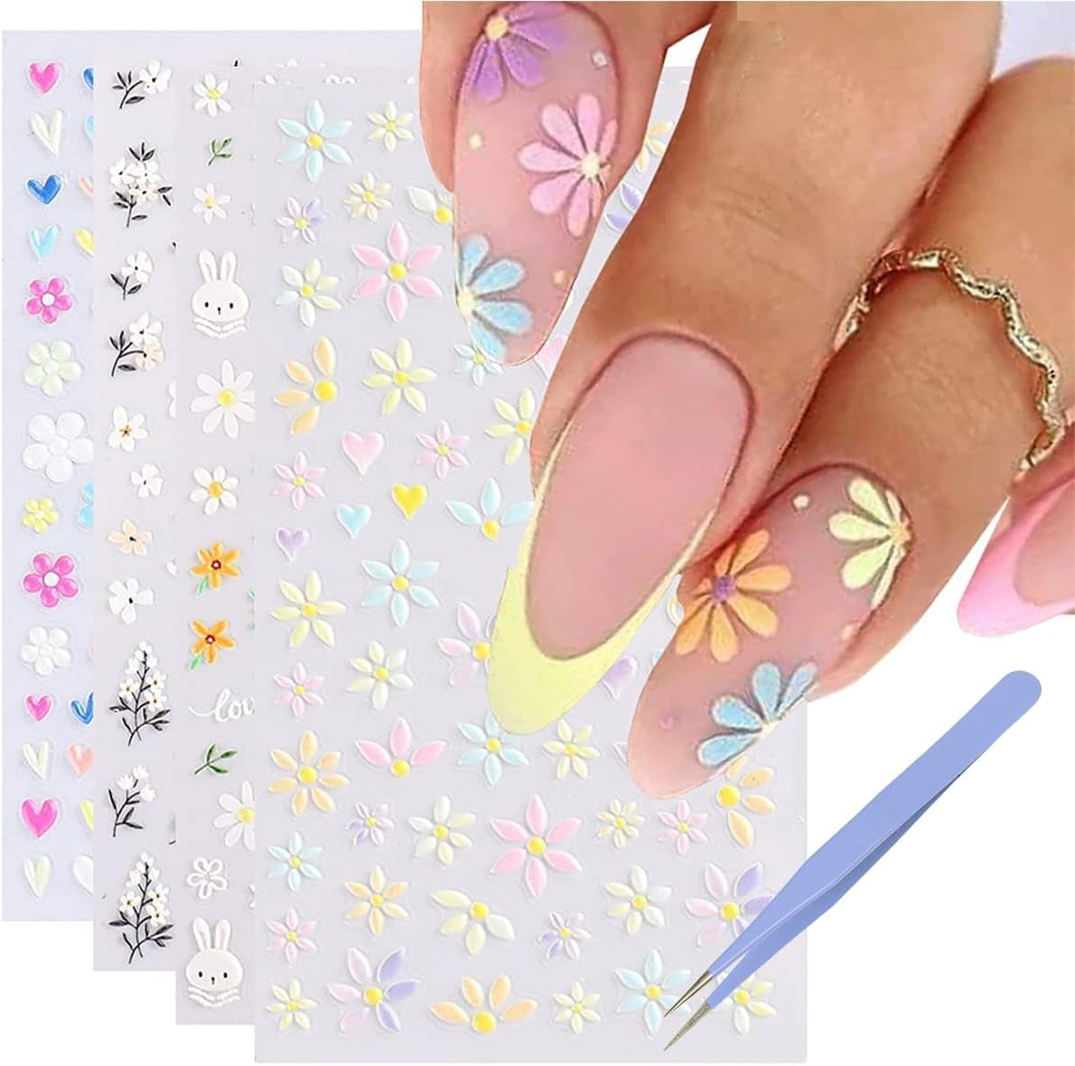 GZMAYUEN 12 culori franceze unghii autocolante 3D franceză culoare gradient unghii autocolante autoadezive unghii design unghii accesorii