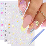 GZMAYUEN 12 culori franceze unghii autocolante 3D franceză culoare gradient unghii autocolante autoadezive unghii design unghii accesorii