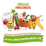 FRECHE FREUNDE Jeleuri organice cu fructe, măr, zmeură și acadele de orez, gustare dulce-fructată pentru copii, fără gluten, vegană, pachet de 20 (20 x 30g)