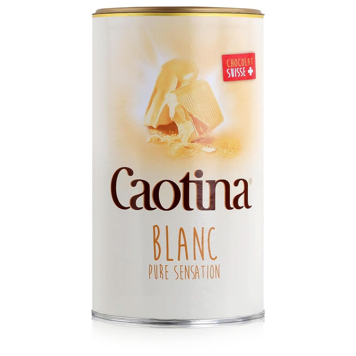 Caotina, pudră de cacao pentru ciocolată caldă cu ciocolată albă elvețiană - cea mai fină cacao durabilă și certificată (6 X 500grame) Cacao si Ciocolata Calda Naty Shop 500 grame