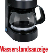 Cafetieră pentru camioane de 24V - Cafetieră pentru camioane - Cafetieră cu filtru - Cafetieră cu funcție de menținere la cald - Cafetieră cu carafă de sticlă - Neagră