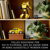 LEGO Icons Transformers Bumblebee, Figurină de acțiune robot pentru adulți de colecționat, Set de construcție pentru film pentru fanii science fiction, Poate fi transformat într-o mașină, Jucărie de aventură 10338 Seturi de constructie Besuche den LEGO-Store