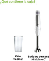 Braun Household Hogar Multiquick 7 Armmixer, Spritzschutz-Technologie, Spülmaschinenfest, Bpa-Freier Kunststoffbecher, MQ7000, 1000 W, Weiß Bucatarie Naty Shop
