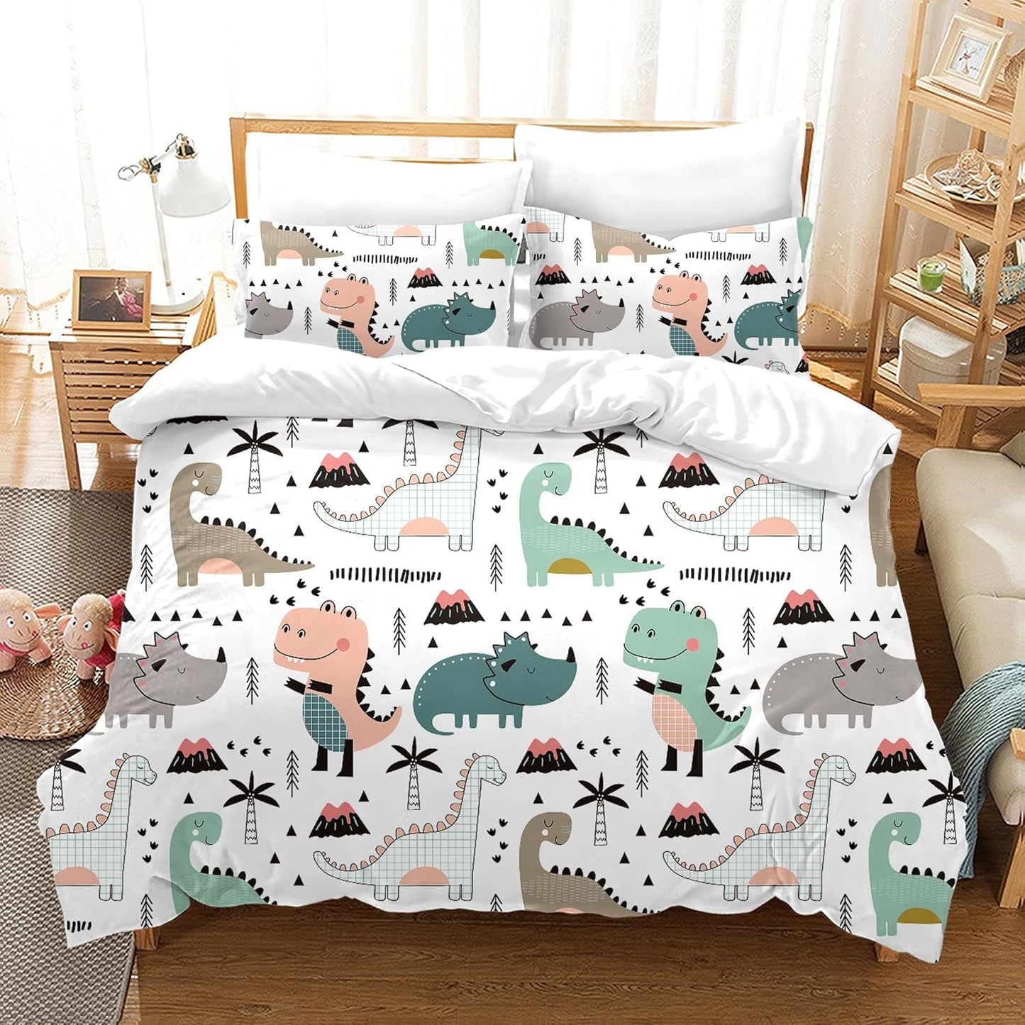Lenjerie de pat pentru copii, Dinosaur Lenjerie de pat - copii Naty Shop