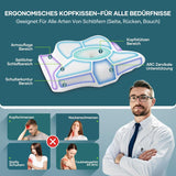 Pernă pentru gât Pernă pentru cap Pernă ortopedică Pernă din spumă de memorie Pernă ergonomică pentru cap Pernă pentru susținerea gâtului Pernă anti-impact lateral Pentru cei care dorm lateral, pe spate și abdominal Alb Perne ortopedice cervicale Naty Shop