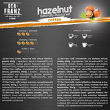 Der-Franz Kaffee Pack, ganze Bohne, aromatisiert, 5 x 500 g (1 x Haselnuss, 1 x Vanille, 1 x Schokolade, 1 x Zimt, 1 x Karamell)