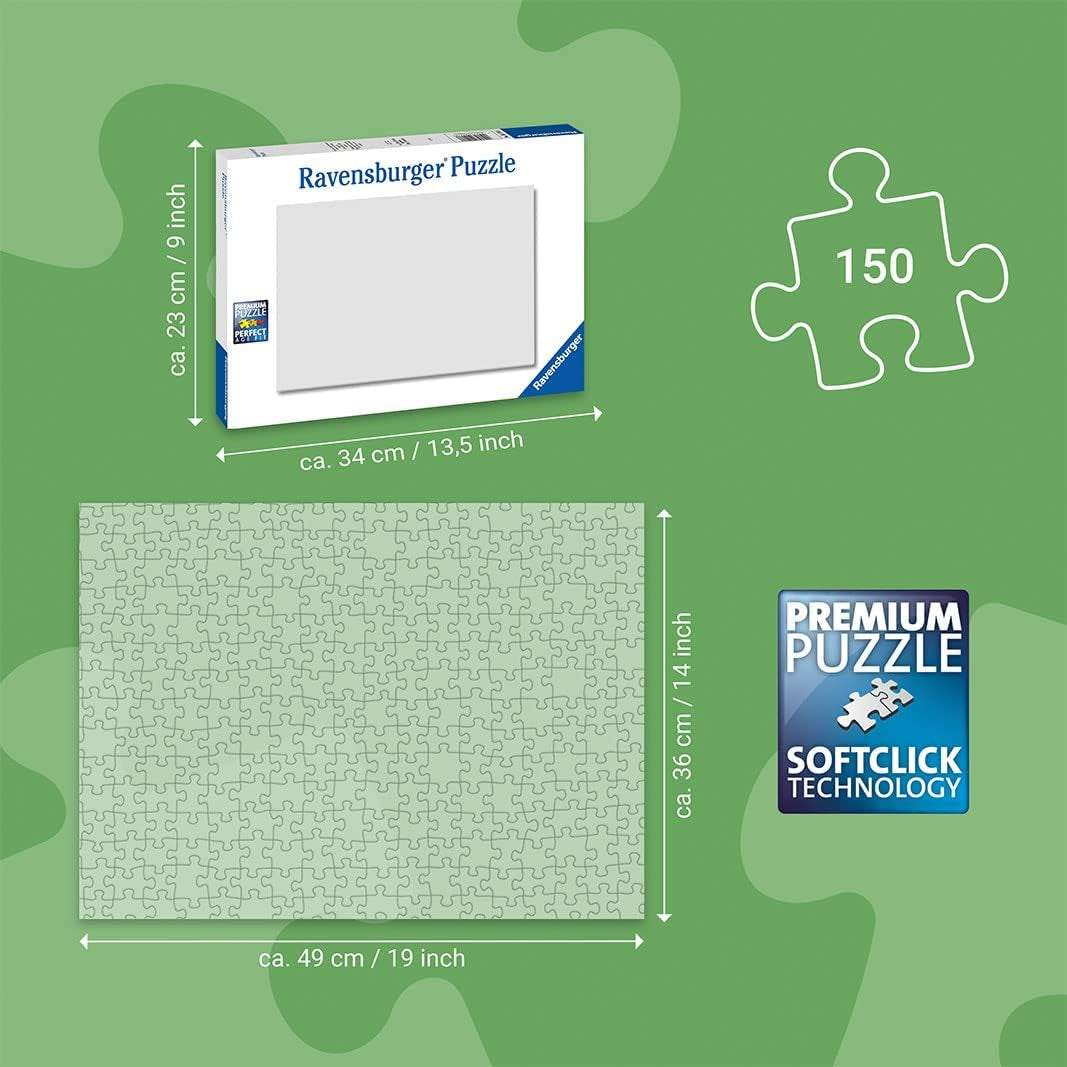 Ravensburger puzzle pentru copii - 10038 Unterwegs Mit Der Arche - Puzzle cu Arca lui Noe pentru copii începând cu vârsta de 7 ani, cu 150 de piese în format XXL Puzzle Naty Shop