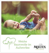 Scutece organice Pure & Nature, mărimea 6 XL (17-28 kg), cutie lunară, 84 de scutece organice