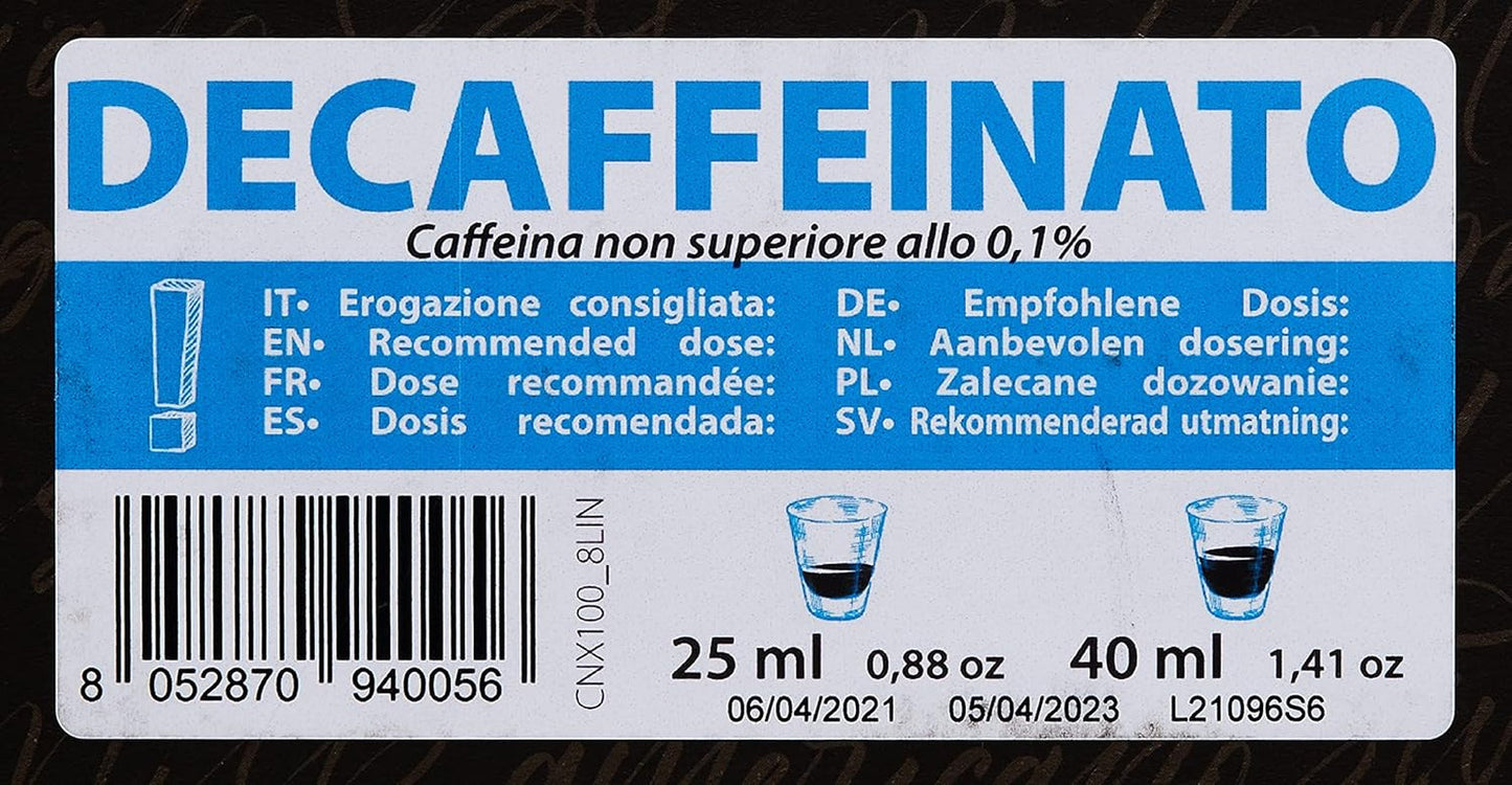 Decaffeinato Coffee Capsules Nespresso Compatible 5.6g x 100 capsules