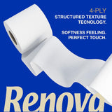 Hârtie igienică Renova Renova Divine Perfection, 42 role, hârtie igienică premium, 4 straturi, ultra moale, rezistență sporită, grosime, moale și absorbantă, hârtie certificată Fsc, 4400 G
