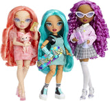 Păpușa Rainbow High Fashion - Pinkly Paige - Păpușă roz la modă într-o ținută la modă - cu ochelari și peste 10 accesorii de joacă colorate - Ideală pentru copii cu vârsta cuprinsă între 4 și 12 ani și colecționari