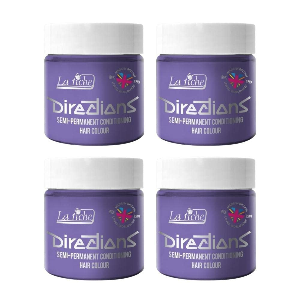 Culoare de păr semipermanentă Directions 100 ml cutie 4 pack (Pillarbox Red) Vopsea pentru par Naty Shop Wisteria 100 Ml (pachet de 4)