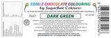 Colorant alimentar Sugarflair Chocolate Colorant alimentar pentru ciocolată verde închis - Unt de cacao organic colorat, colorant ciocolată pentru colorarea ciocolatei, praline - 35g