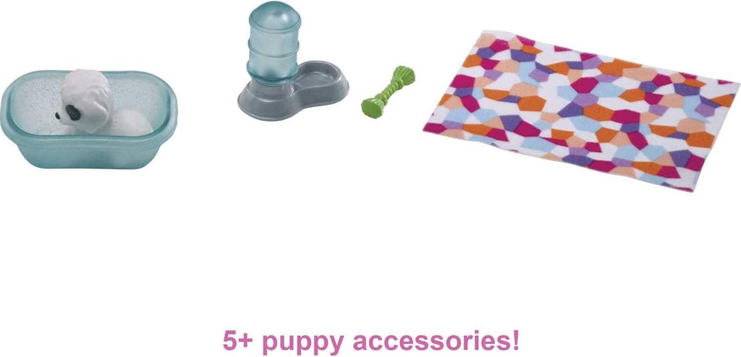 Barbie GRG78 - Mini Playset cu 2 câini, căsuță pentru câini și accesorii, cadou pentru copii de la 3 la 7 ani Papusi Naty Shop
