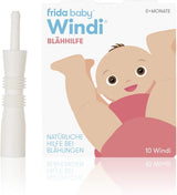 Fridababy Windi Gas Relief pentru bebeluși de la 0 luni, 10 bucăți, catetere de unică folosință, ameliorare naturală a gazelor, 20437