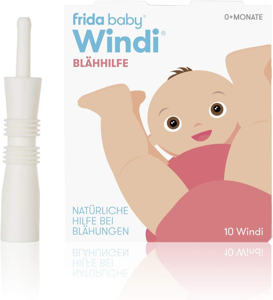 Fridababy Windi Gas Relief pentru bebeluși de la 0 luni, 10 bucăți, catetere de unică folosință, ameliorare naturală a gazelor, 20437