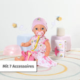 Păpușă bebelușă Baby Born Lena (Fetiță) - 36 cm - 7 funcții, inclusiv accesorii și saltea - Funcționează complet fără baterii - Potrivită pentru copii mici de la 1 an