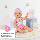 BABY Born Lena (Little Baby Girl) 36Cm, păpușă cu 7 funcții pentru copii de la 1 an, funcționează fără baterie, păpușă mare de 36 cm Papusi Naty Shop
