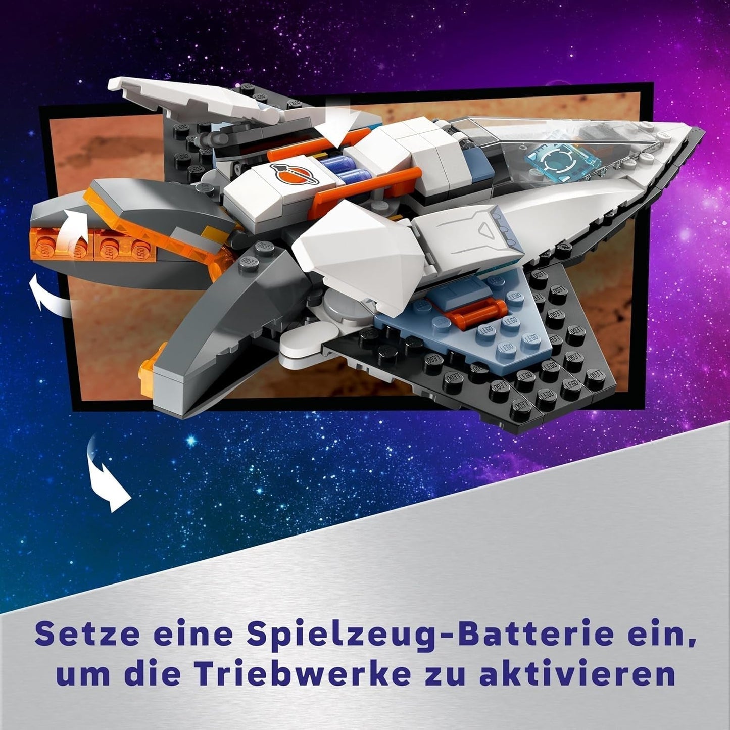 Nava spațială LEGO City, jucărie spațială cu navetă spațială pentru copii de construit, băieți și fete de la 6 ani, set cu figurină astronaut 60430 Seturi de constructie Besuche den LEGO-Store
