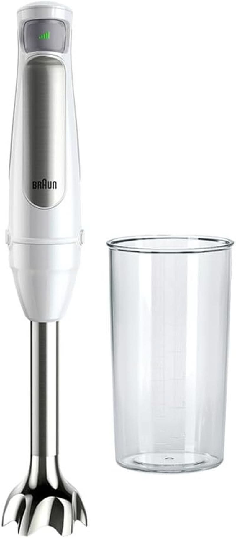 Braun Household Hogar Multiquick 7 Armmixer, Spritzschutz-Technologie, Spülmaschinenfest, Bpa-Freier Kunststoffbecher, MQ7000, 1000 W, Weiß Bucatarie Naty Shop
