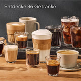 Espressor automat integral Siemens EQ700, ecran TFT color mare, 36 de băuturi calde și reci, cold brew, funcție 2 căni, control prin aplicație, sistem automat de curățare, oțel inoxidabil negru, TQ717D03