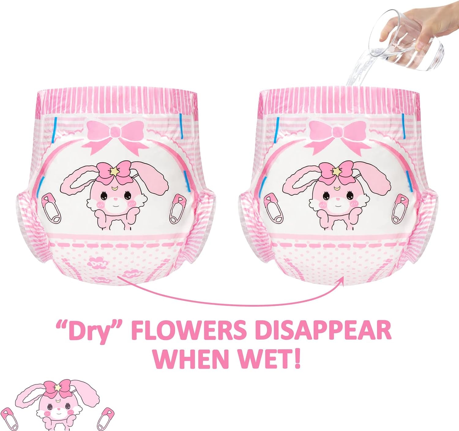 Scutece imprimate pentru adulți 5500-5800 ml, 10 bucăți - Baby Usagi (XL)