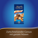 Lindt Chocolate | NUT DELUXE Baton de ciocolată cu lapte și migdale | 110g | Ciocolată cu lapte cu migdale prăjite într-o cremă fină de migdale | Baton de ciocolată