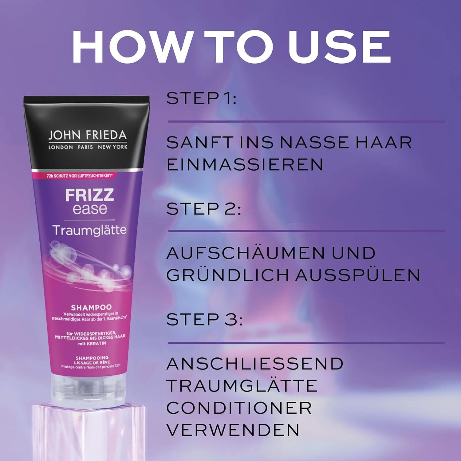 John Frieda - Frizz Ease Dream Smoothing Shampoo, 250 ml Duș și baie Naty Shop
