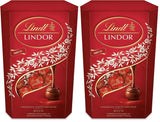 Ciocolată Lindt | Cornet de ciocolată cu lapte LINDOR | 500g | 38 de bile de ciocolată cu lapte cu umplutură care se topește în gură | Cadou de ciocolată
