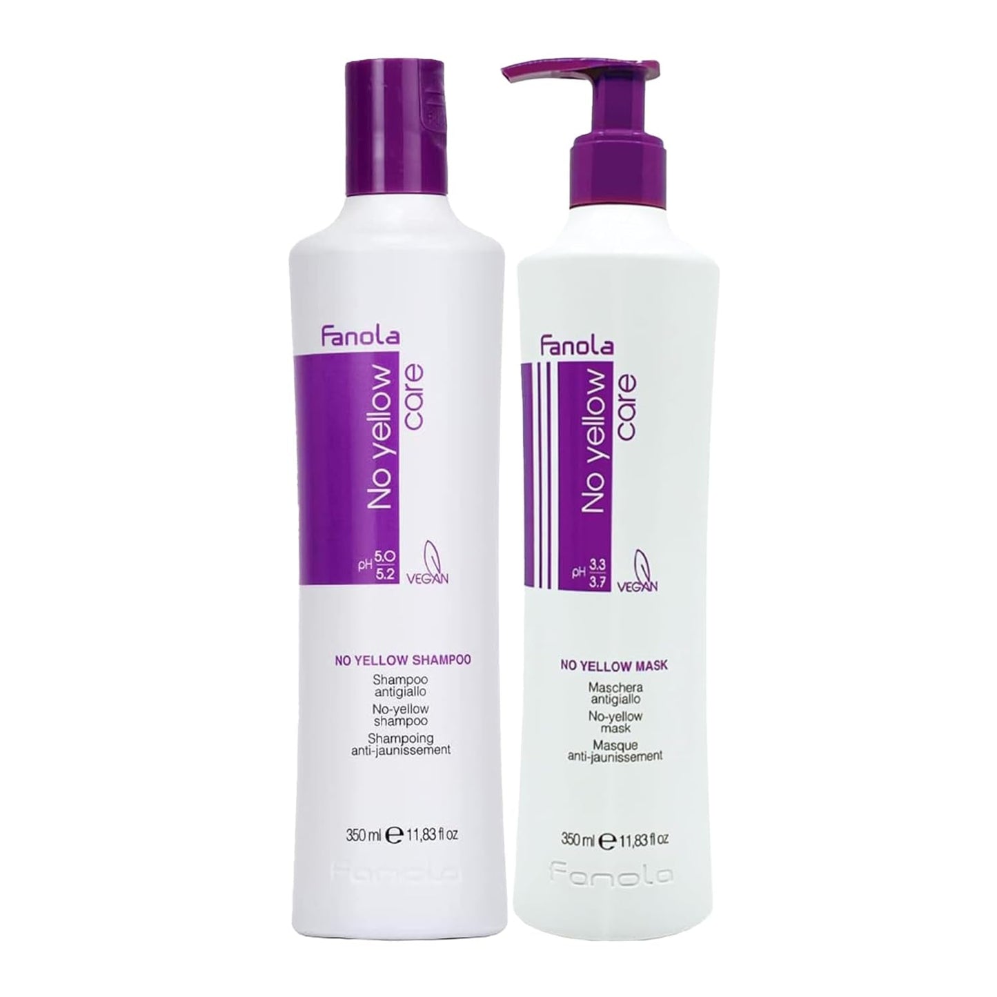 Fanola No Yellow Silver Șampon împotriva parului vopsit cu pete Duș și baie Fanola 350 ml Pachet cu Fanola No Yellow Mask
