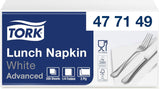 Tork Soft Lunch Napkin alb, pliat 1/8, 3 straturi, 33 cm × 33 cm, 150 șervețele, 477416