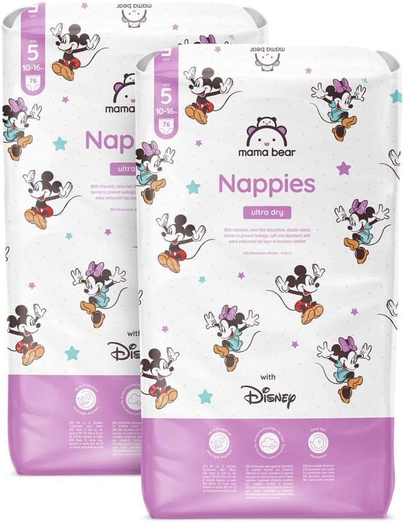 Marcă Amazon: Scutece Mama Bear Disney Ultra Dry, mărimea 3 (4-9 kg) - Cutie lunară, alb, 172 bucăți (2 pachete a câte 86)