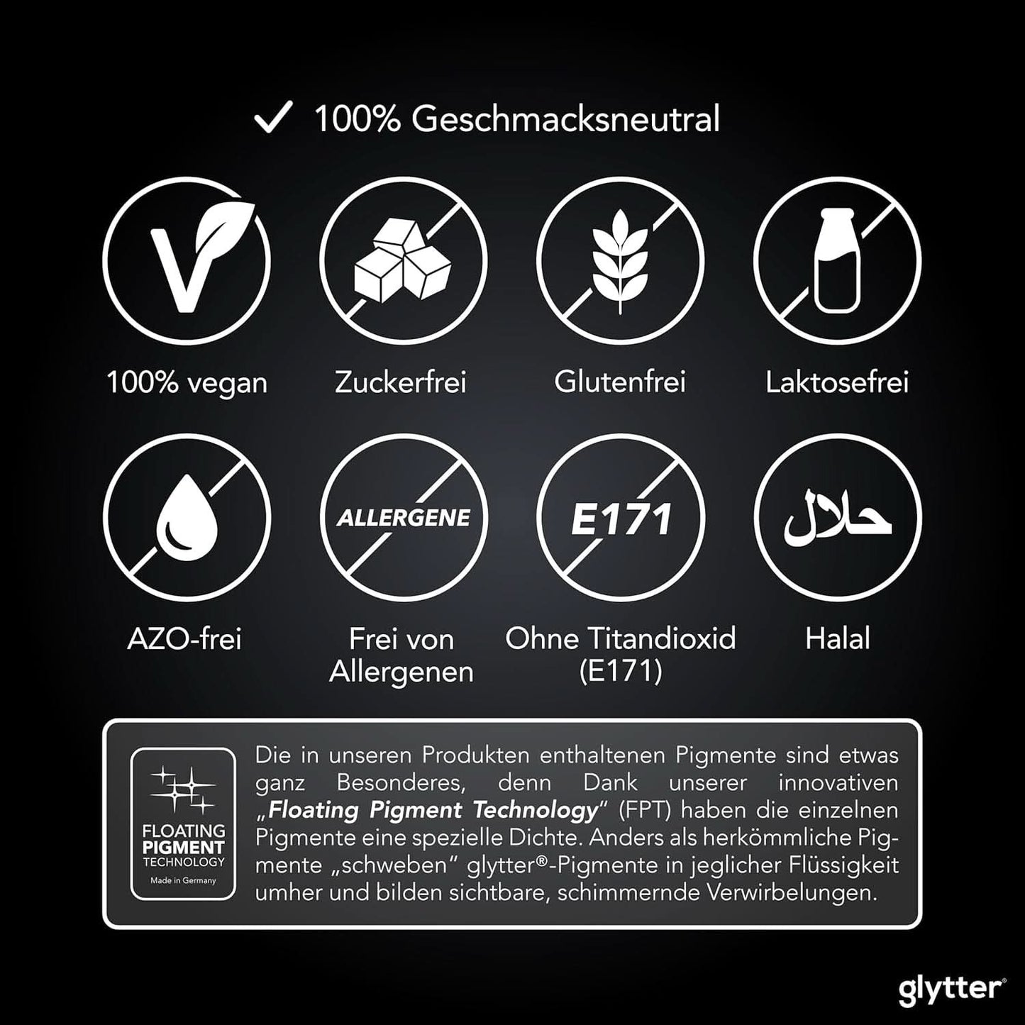 Glytter, Glitter comestibil pentru băuturi și lichide, 10 grame Glitter Naty Shop