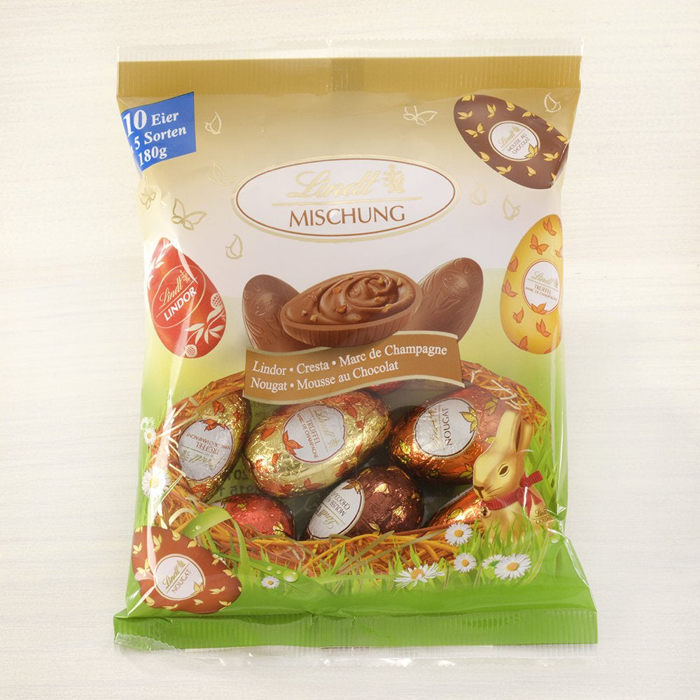 Mix special de ciocolată | 2 x 180 g | Ouă din lapte integral în cinci sortimente cu și fără alcool (Ouă Marc de Champagne și trufe de ciocolată | 3 x 90 g)