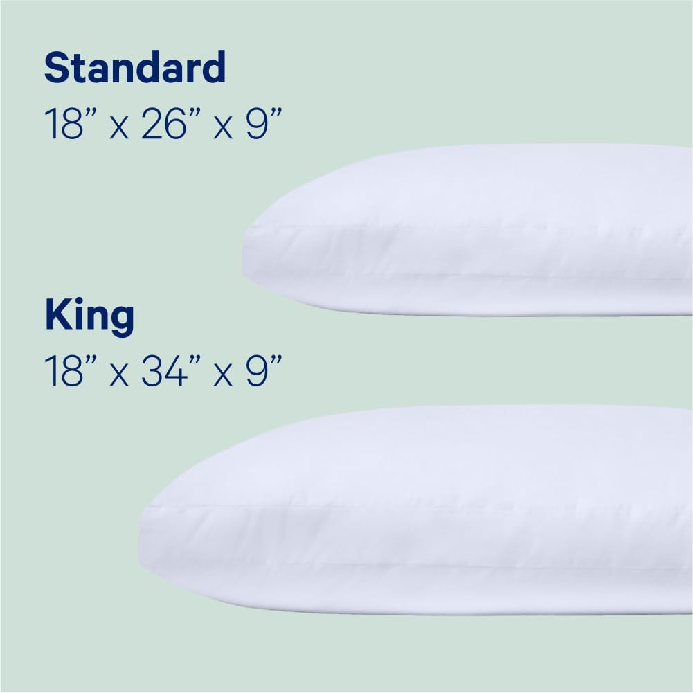 Pernă de dormit Casper standard alb, 1 bucată (1 pachet) Perne standard Naty Shop