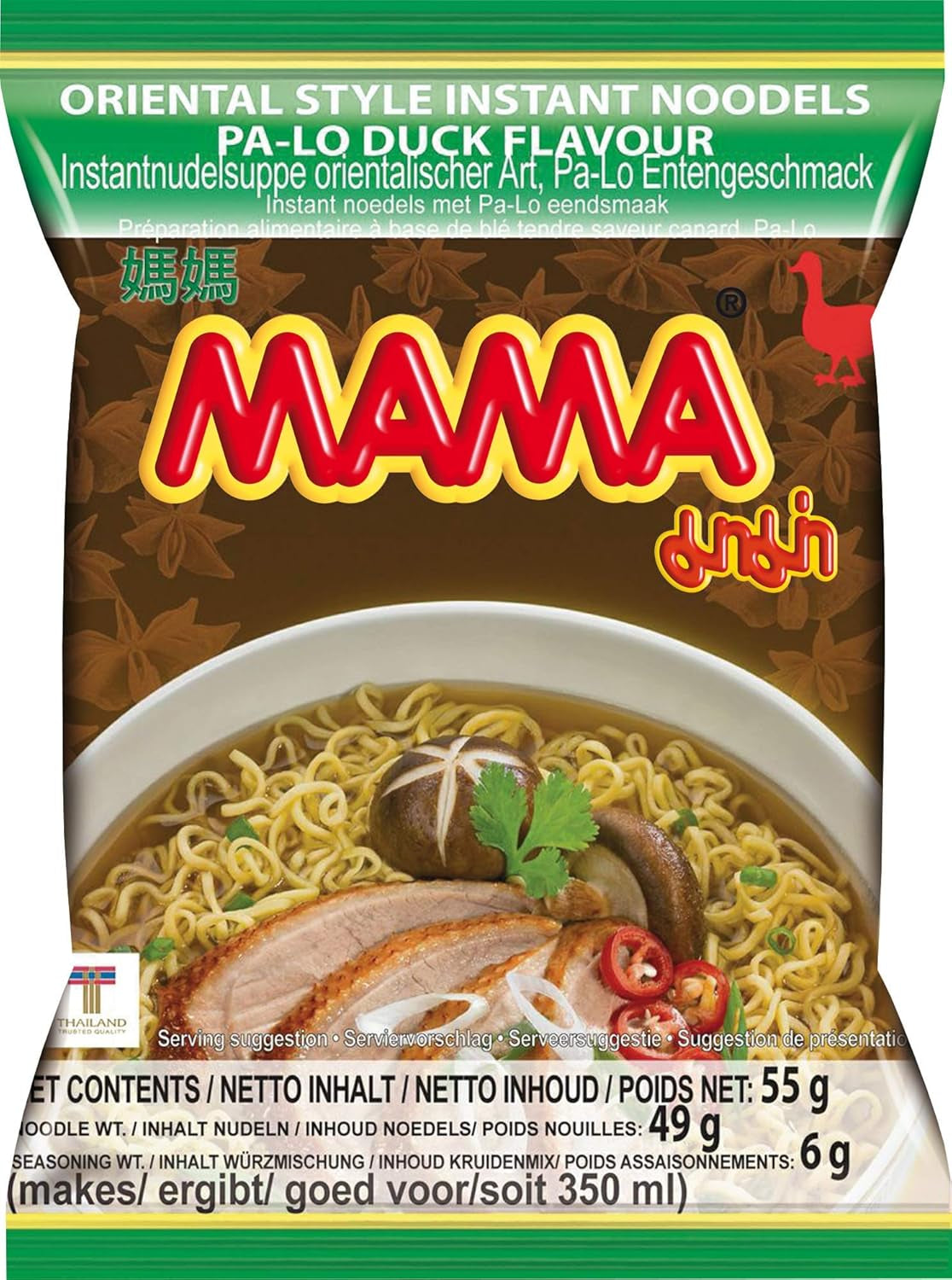 MAMA Tăiței Instant cu Aromă de Pui – Supă de Tăiței Instant în Stil Oriental – Bucătărie Thailandeză Autentică – 24 x 55 g