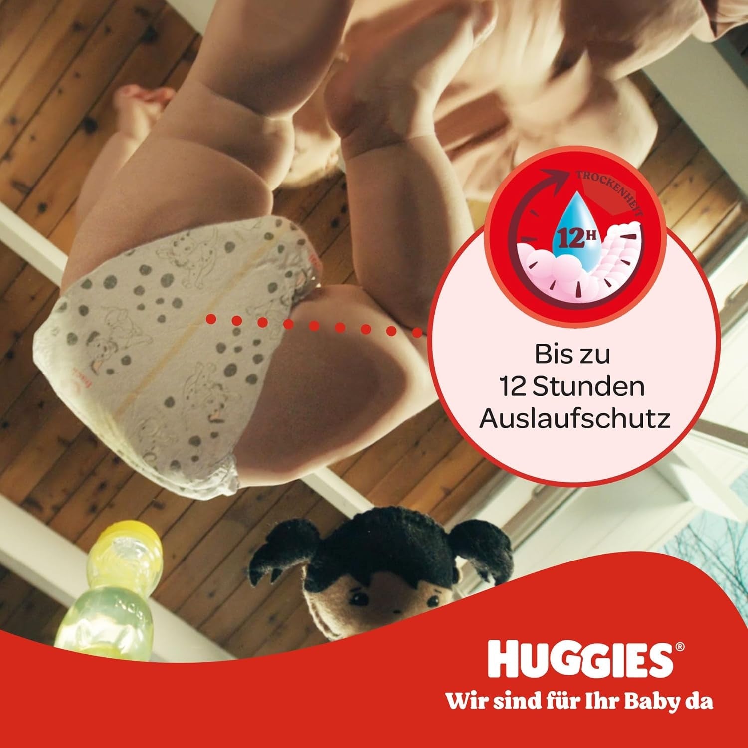 Pantaloni Huggies Little Movers Disney, mărimea 5, 104 bucăți (2x52), cutie lunară