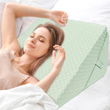 INFANZIA Pernă cu pană reglabilă, pernă de citit din spumă de înaltă densitate pentru pat și canapea, pernă ergonomică pentru cap cu pană de pat pentru apnee de reflux în somn, pernă pentru picioare/pernă pentru spate pentru joacă și citit (alb și gri)