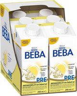 BEBA PRE Lapte inițial de la naștere, hrană pentru copii cu DHA, doar lactoză, fără ulei de palmier, pachet 3 (3 x 800 g) Naty Shop PRE, set 6 x 200 ml 6 x 200 ml