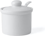 Holst Porcelain AT 216 FA1 Canister 0.17 L Butoi cu Lingură, alb, 8.5 x 8.5 x 6.5 cm