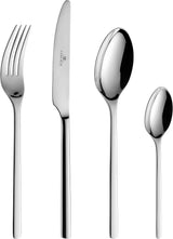 Gerlach Modern Besteck-Set Für 6 Personen Spülmaschinenfest Essbesteck Aus Edelstahl Elegantes Besteck Mit Messer Gabel Löffel Und Teelöffel Tafelbesteck Rostfrei 24 Stk Naty Shop Besteckset Glänzend 24 Stück Im Karton
