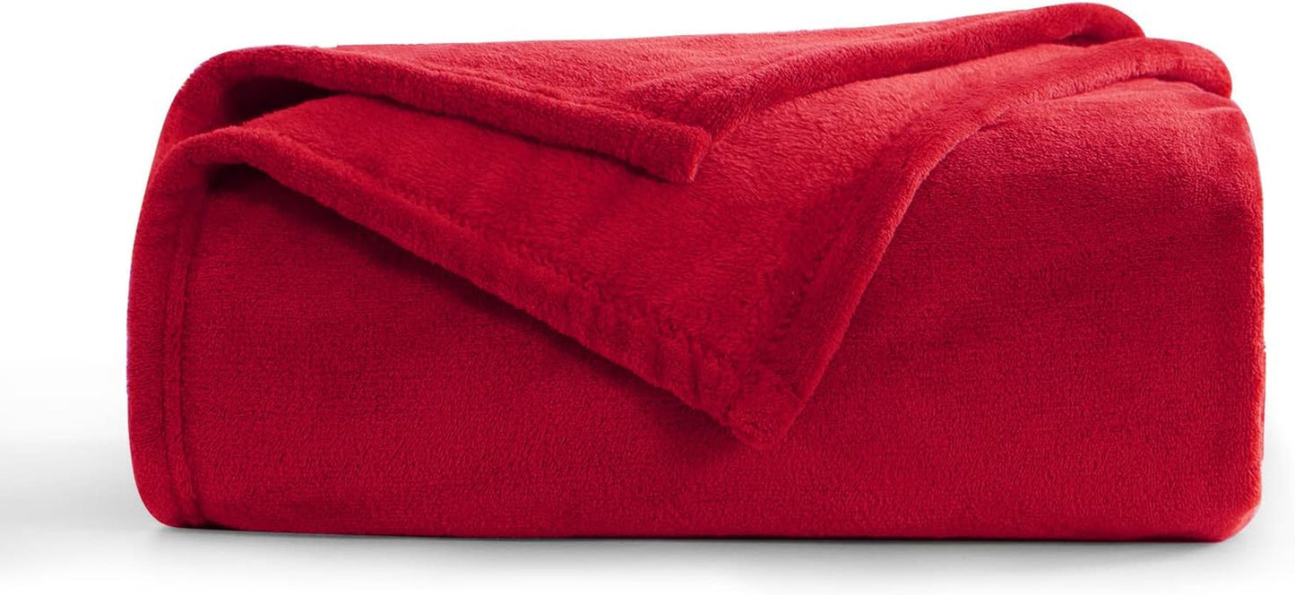 Aisbo Cuddly Blanket Fluffy Blanket Grey - Fleece Blanket 150X200 Cm XL Warm Sofa Blanket, Cosy Living Blanket Light Grey Soft As Living Room Blanket Couch Blanket For Winter Paturi si Cuverturi Besuche den Aisbo-Store Roșu 130 X 150 Cm