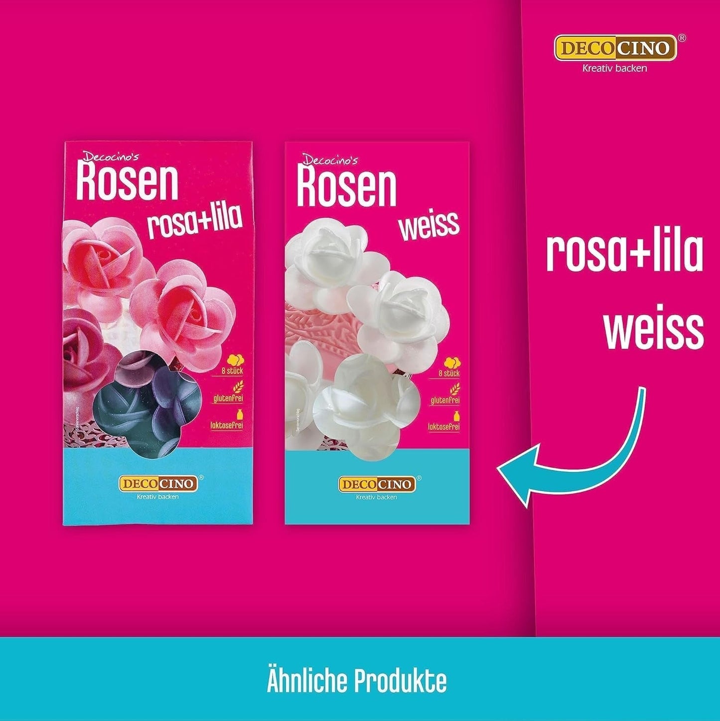 DECOCINO Oblaten-Blumen Pastell - Essbare Blüten Aus Esspapier, Ideal Zum Dekorieren Von Hochzeits-Torten, Geburtstags-Kuchen, Cupcakes Uvm. Glazuri si Decor Naty Shop
