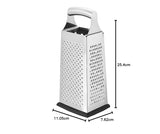 Răzătoare de brânză pătrată robustă din oțel inoxidabil, cu bază antiderapantă Peeler Naty Shop