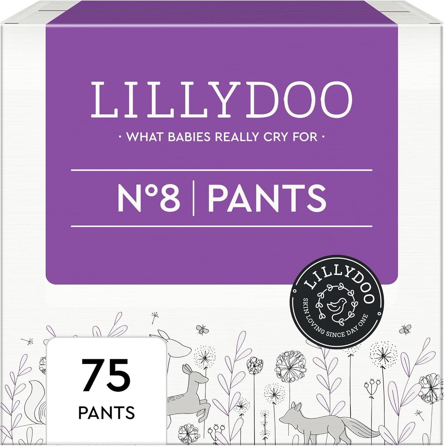 Pantaloni LILLYDOO prietenoși cu pielea, mărimea 5 (12-17 kg), cutie lunară (105 bucăți)