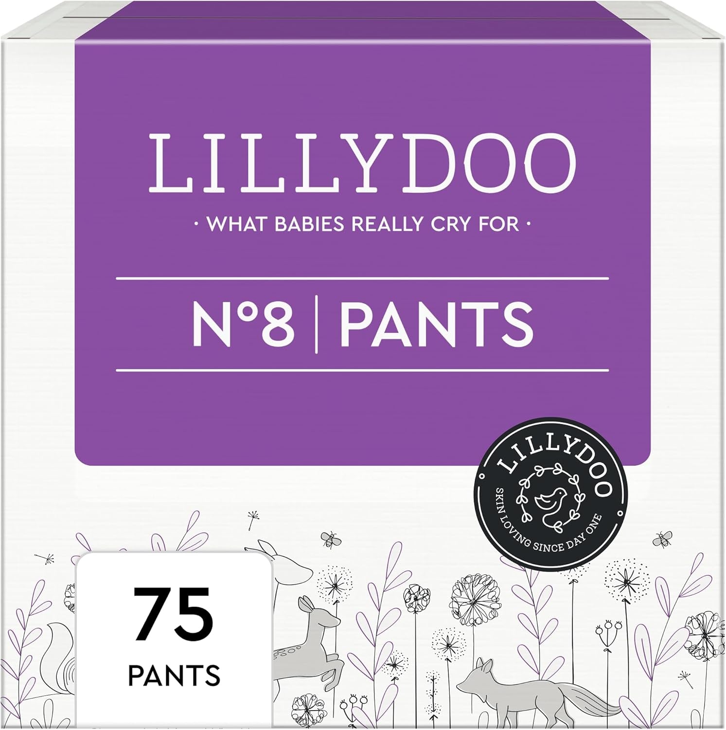 Pantaloni LILLYDOO prietenoși cu pielea, mărimea 5 (12-17 kg), cutie lunară (105 bucăți)