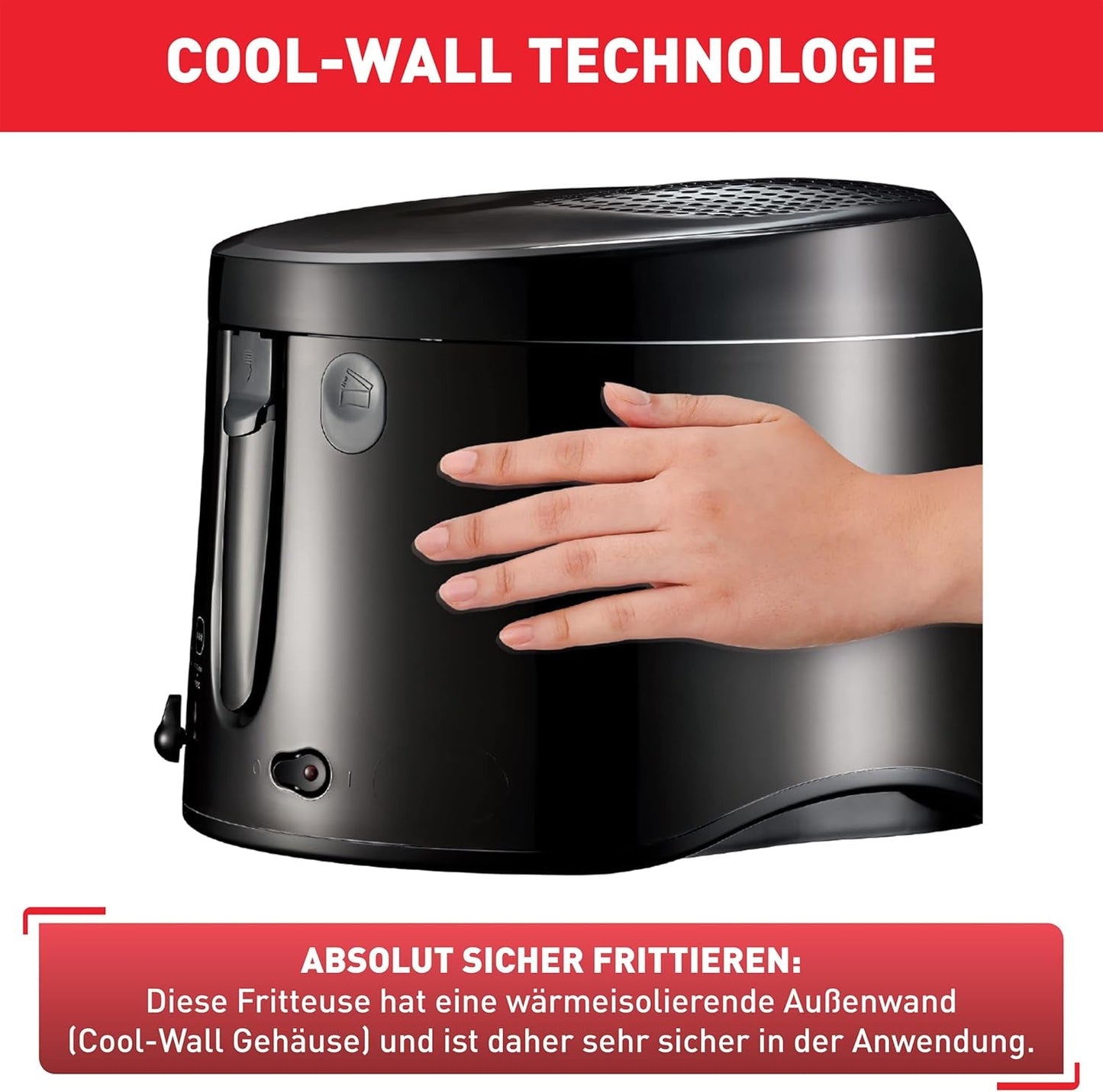 Friteuză Tefal Maxi Fry, Tehnologie Cool Wall, 1.2 Kg, termostat reglabil Electrocasnice Naty Shop